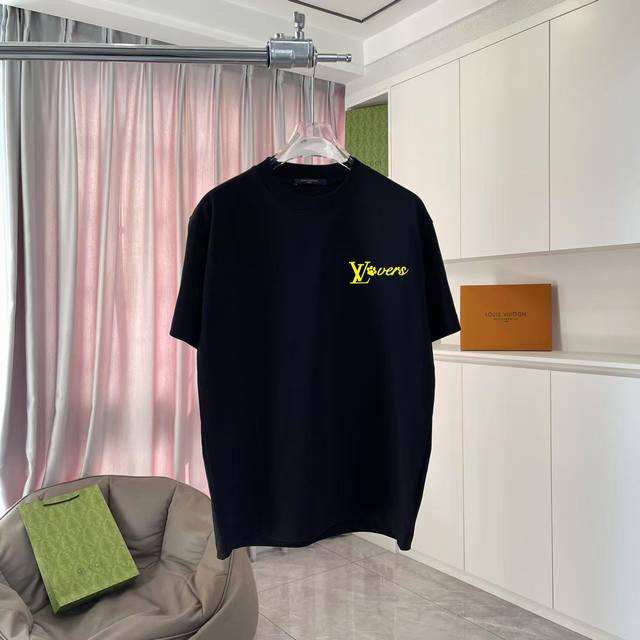Lv*Louis Vuitton 2025 summer new personalized letter logo printing custom fabric