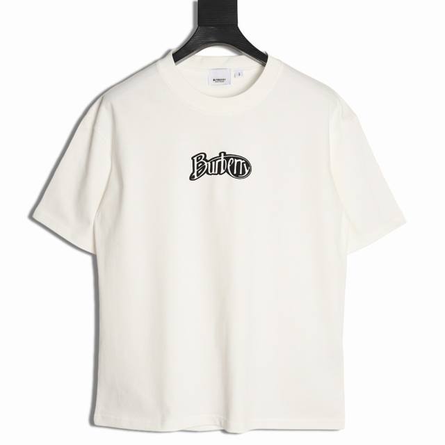 Burberry 25Ss patch letter short-sleeved T-shirt The fabric is made of customize