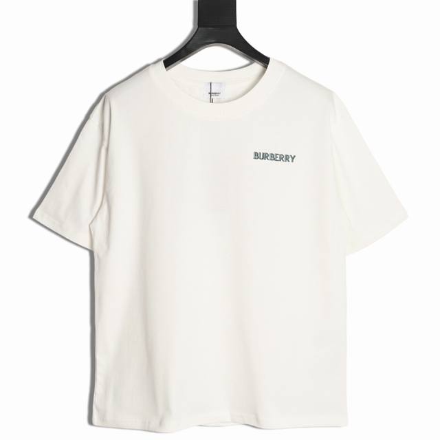 Burberry 25Ss Overlapping Letter Short Sleeve T-shirt The fabric is made of cust
