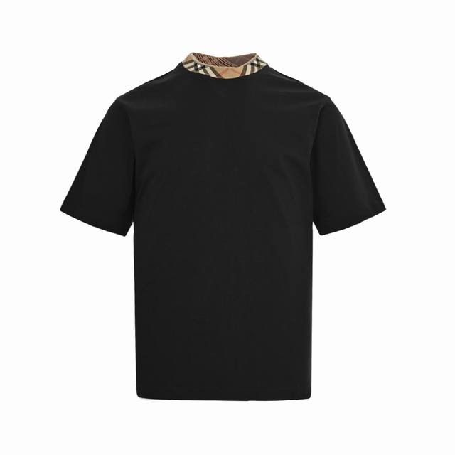 Burberry Burberry 25Ss Check collar patchwork short sleeves Burberry's new round