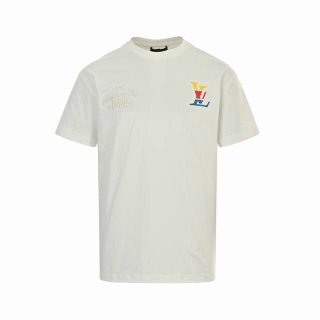 Louis Vuitton Louis Vuitton America's Cup color spelling embroidery short sleeve
