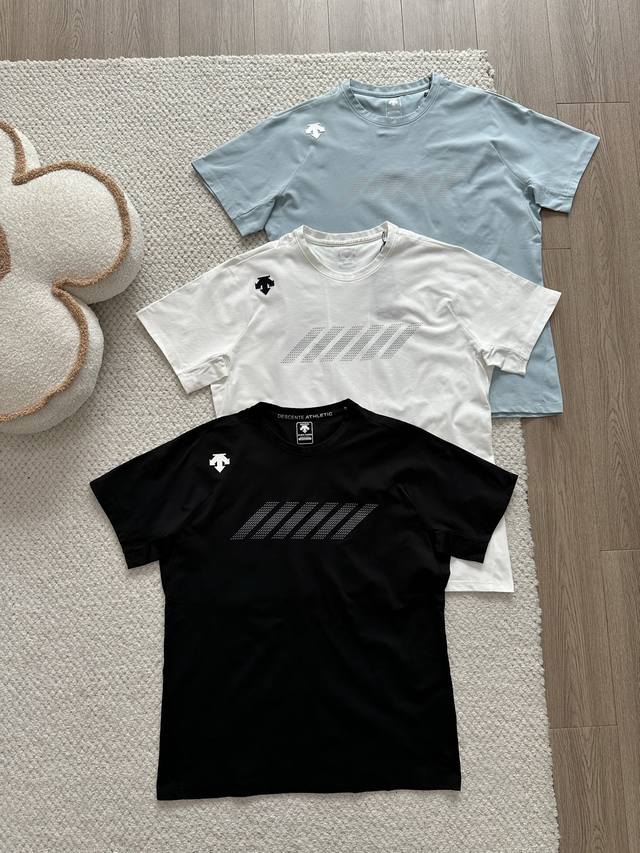 for William Chan's style Descente Running series casual sports round neck breat