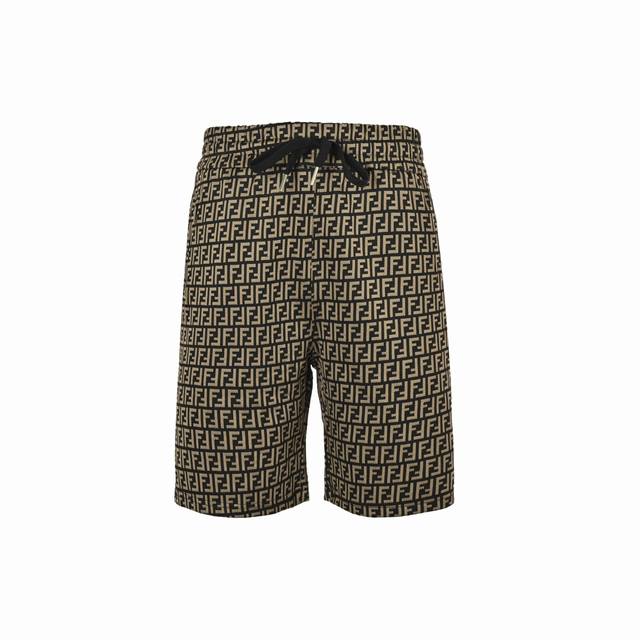 Fendi Fendi 25Ss double F full-print jacquard shorts Imported high-count and hig