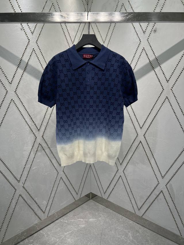 G's new lapel T-shirt 25Ss is made of Gg knitted cotton jacquard fabric and is i