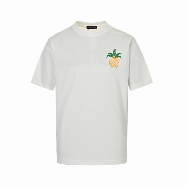 Louis Vuitton 25Ss Coconut Tree Letter Logo Foam Print Short Sleeves Purchase th