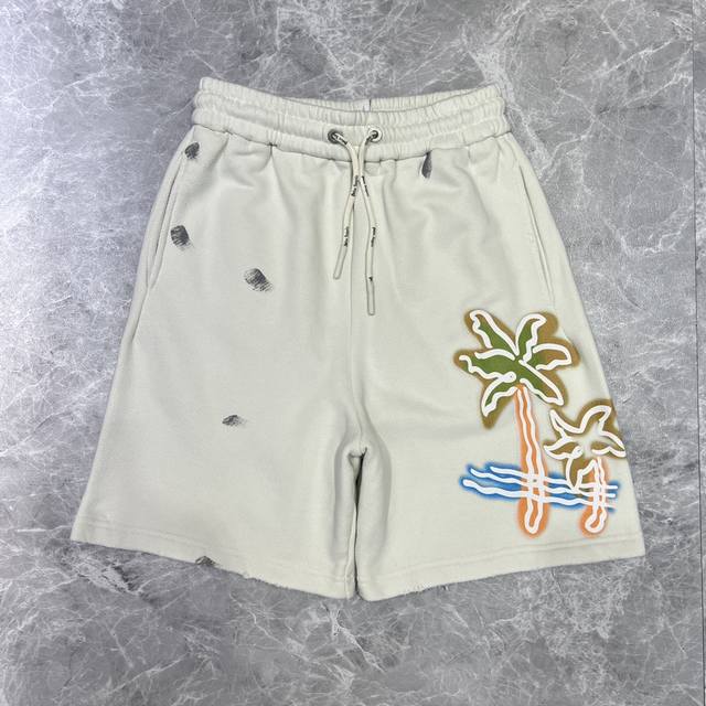 Special PricePa Palm Angel Color Palm Tree Letter Print Ripped Shorts High Stree