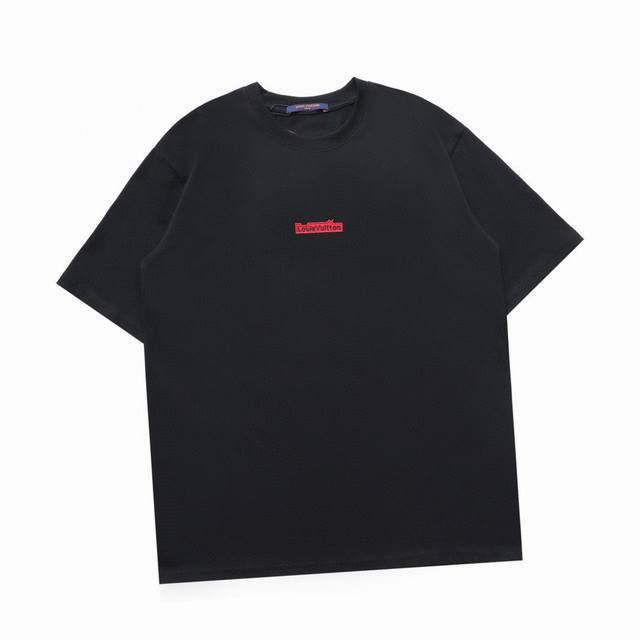Louis Vuitton New summer red small logo embroidered round neck short-sleeved T-s