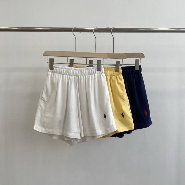 New arrival! Ralph Lauren summer new women's linen shorts, comfortable and brea