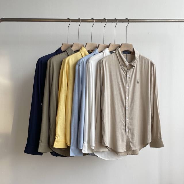 New arrival! Ralph Lauren's new summer linen long-sleeved shirt for men and wom