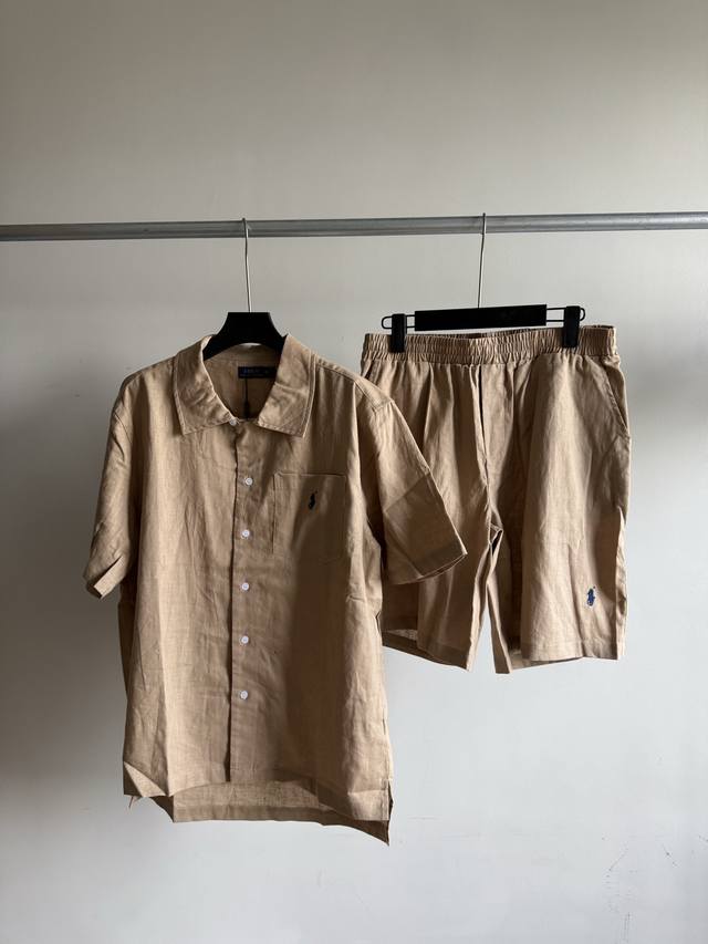 New arrival! Tops and pants 80 Ralph Lauren new arrival, men's linen Cuban styl