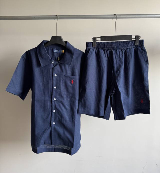 New arrival! Tops and pants 80 Ralph Lauren new arrival, men's linen Cuban styl