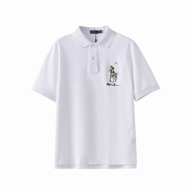 New arrival! Ralph Lauren's new summer 10-color slogan large embroidered Polo,