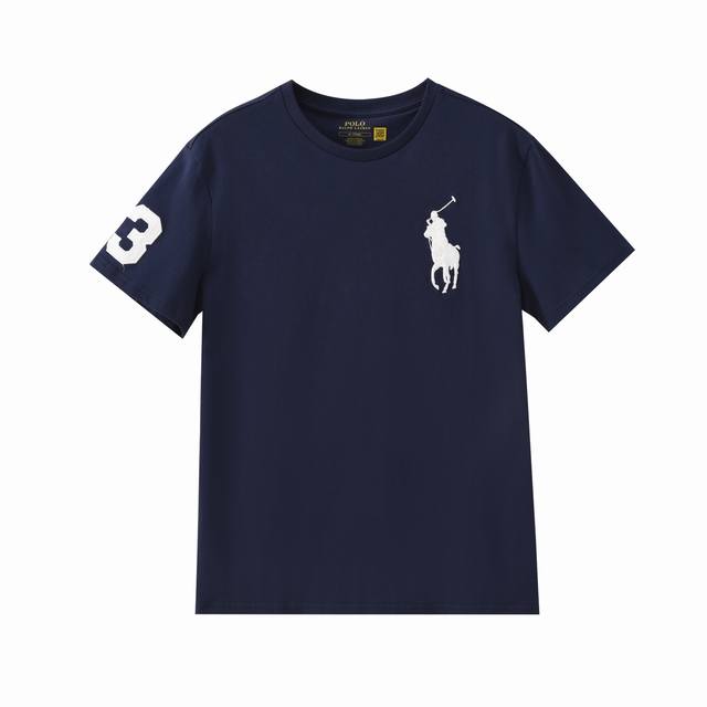 New arrival! Ralph Lauren's new warhorse embroidered round neck T-shirt, unisex