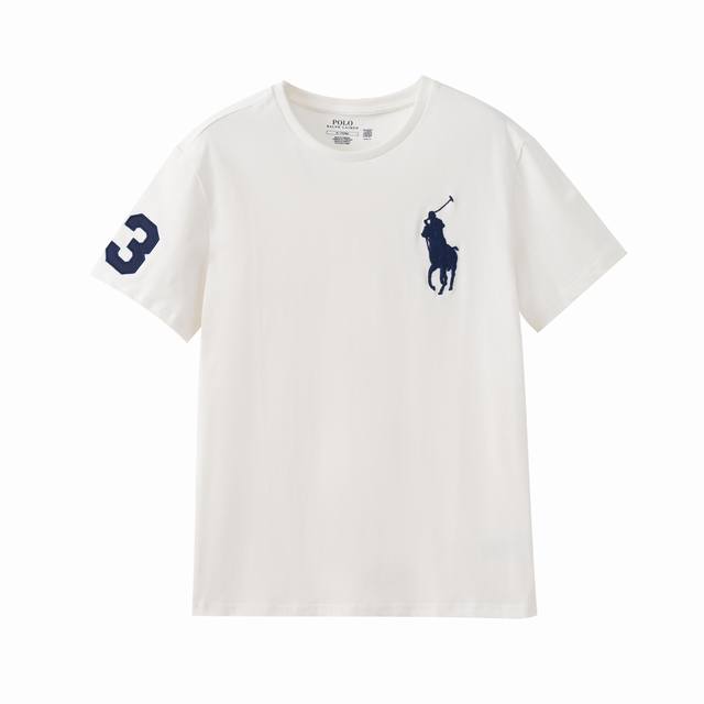 New arrival! Ralph Lauren's new warhorse embroidered round neck T-shirt, unisex
