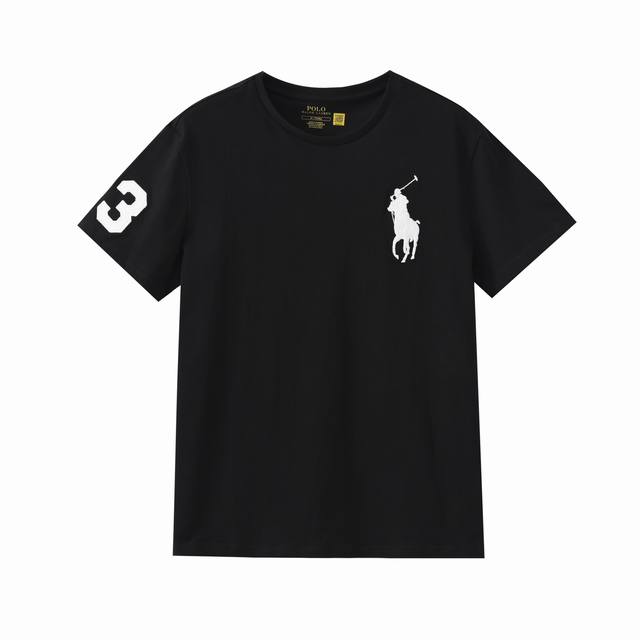 New arrival! Ralph Lauren's new warhorse embroidered round neck T-shirt, unisex