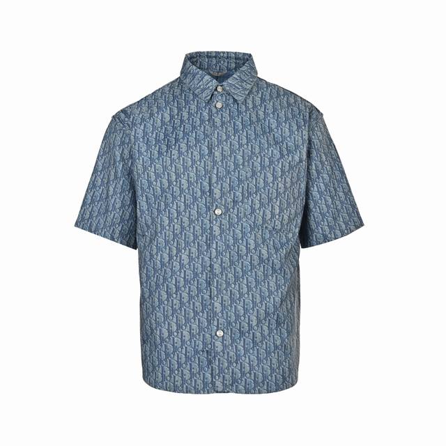 Dior 25Ss full print monogram short sleeve shirt Customized soft cotton interwov