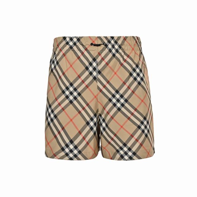 Burberry 25Ss Twill Check Shorts A stylish and fashionable fit Back pockets deco
