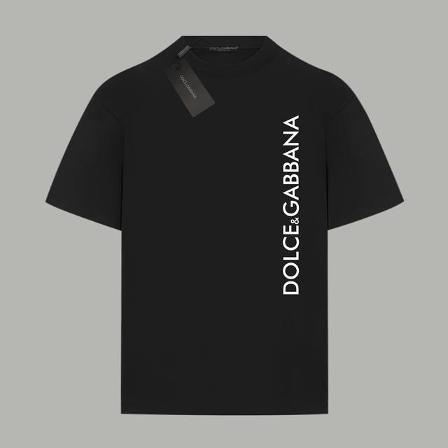 Dolce&Gabbana The same classic Dg letter logo printed double yarn pure cotton sh