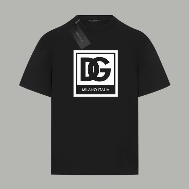Dolce&Gabbana The same classic Dg simple Logo letter print double yarn pure cott