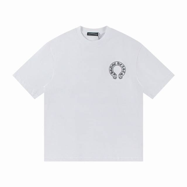 High version Chrome Hearts gradient horseshoe cross print short sleeves! The fa