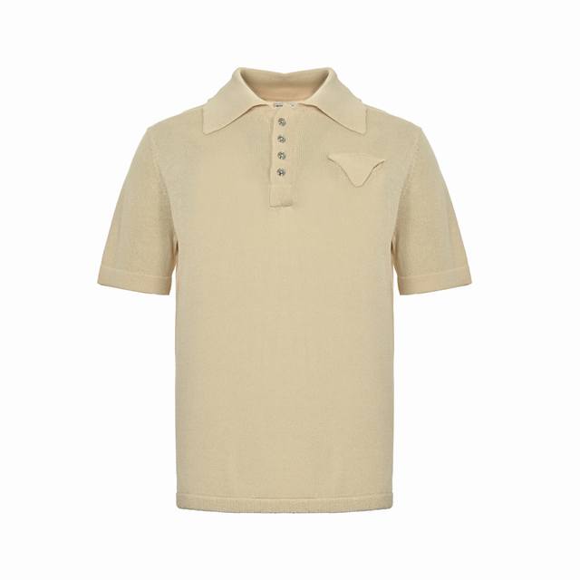 Bottega Veneta Bv pocket knitted Polo short sleeves Bv triangle lapel knitted Po