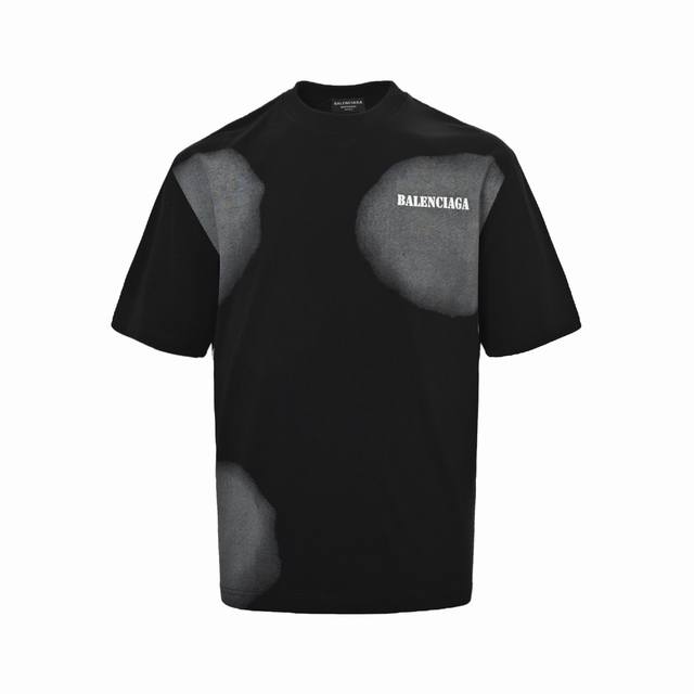 Balenciaga 25Ss Short-sleeved shirt with mottled back and multiple lines of lett