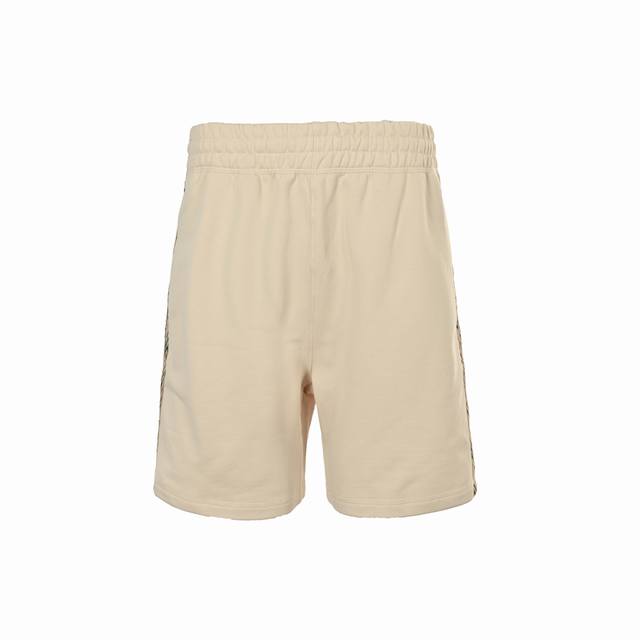 Burberry 25Ss Web Drawstring Shorts Made from cotton blend plain fabric with sig