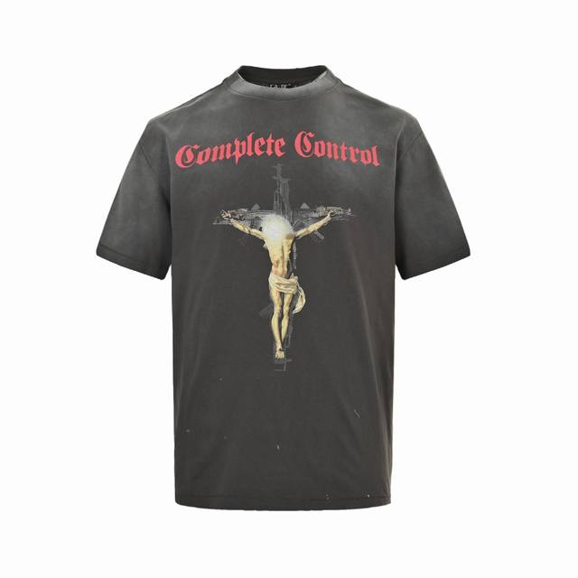 Saint Michael 25Ss Gun Cross Jesus Printed Short Sleeves The overall fabric is 1