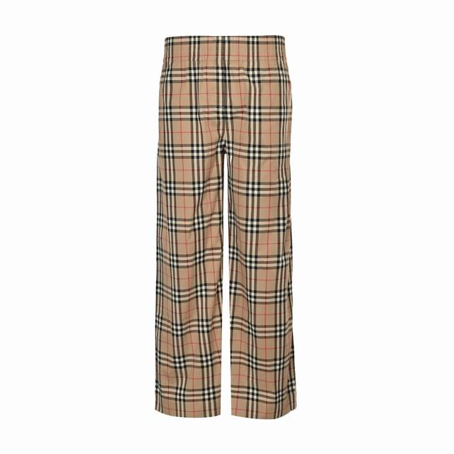 Burberry Burberry classic check black edge webbing straight trousers Bbr's ace m