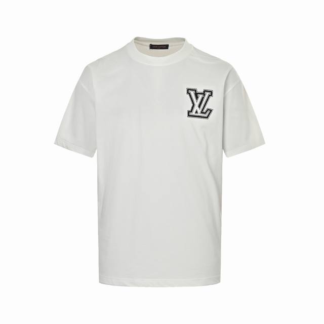 Louis Vuitton 25Ss 3D embroidered core-wrapped Logo short sleeves Original molds