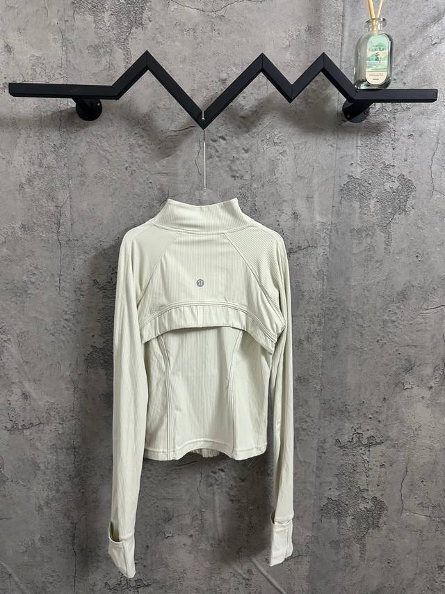 bone white Lululemon Define Cropped Jacket Ribbed Nulu Casual solid color slim l