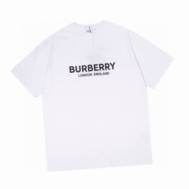 BURBERRY New summer style, London limited edition letter logo round neck short-s