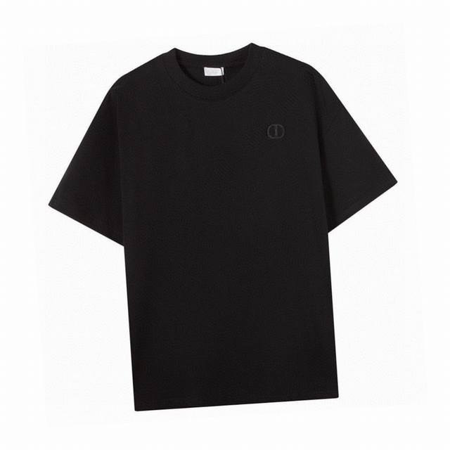 Dior Summer new style, classic Cd letter embroidered round neck short-sleeved T