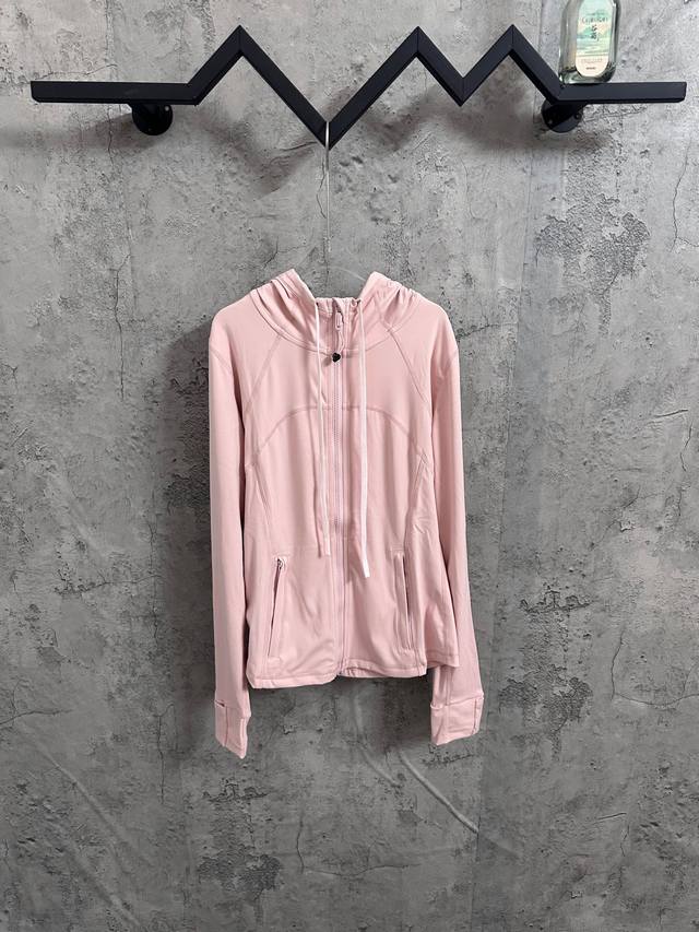 PinkLululemon Define Nulu fabric solid color hooded zipper drawstring slim fit z