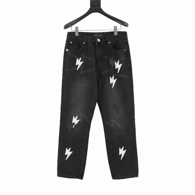 Style No. Y838 Amexnocap First Generation Leather Label Lightning Denim Pants A