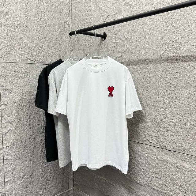Ami* 2025 Spring and Summer New Ami Love Letter Embroidery Customized Double Yar