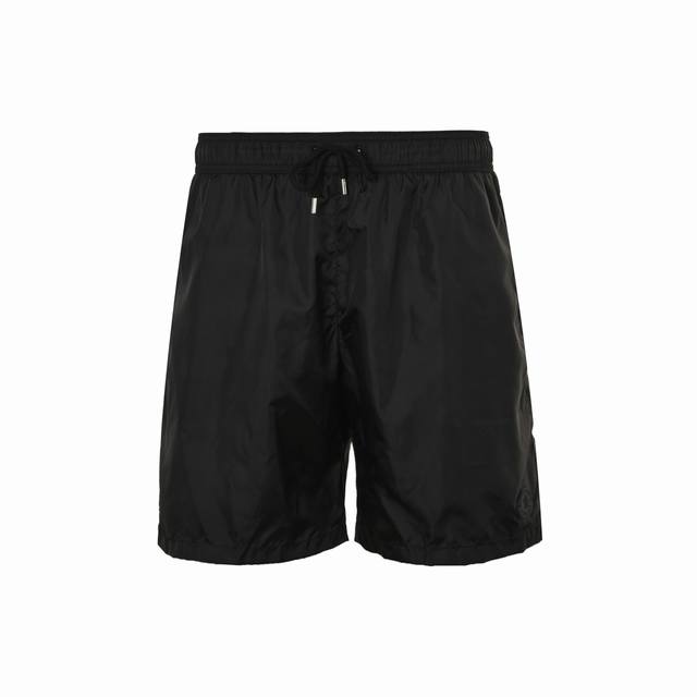 Moncler 25Ss Silicone Seal Nylon Shorts Back Pocket Black Label Sports Shorts ar