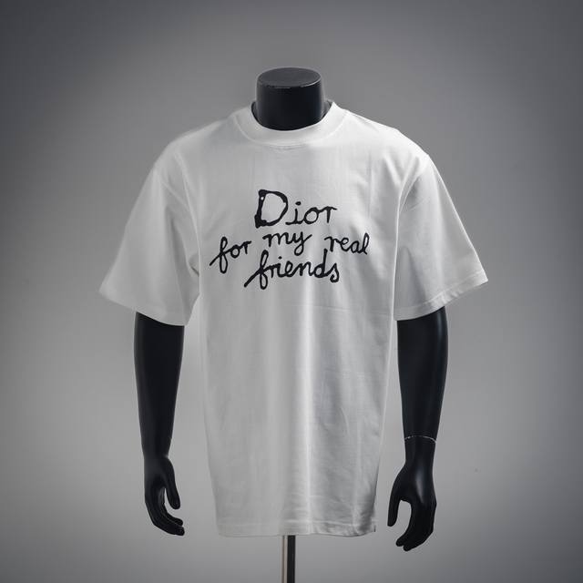 Dior And Hylton Nel co-branded slogan letter logo round neck short-sleeved T-shi