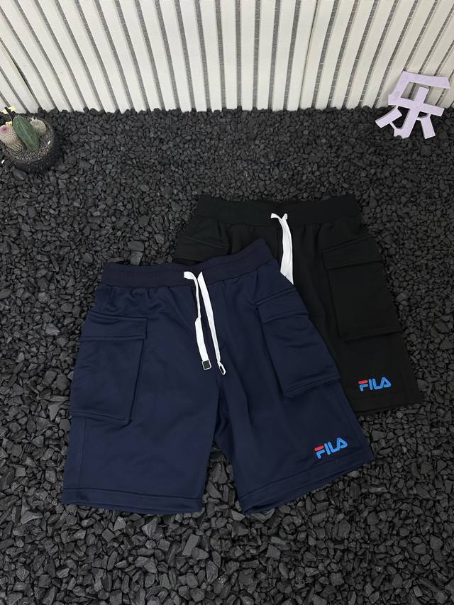 Fl Fila new summer high-quality trouser legs with letter pattern embroidery elas