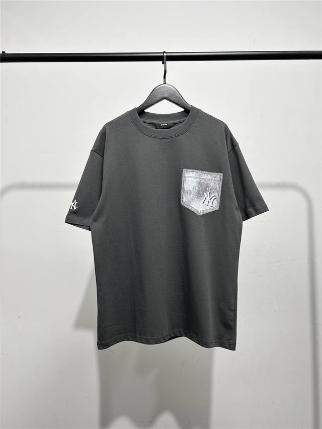 High quality! Mlb cabinet new chest pocket printed short-sleeved T-shirt! Three