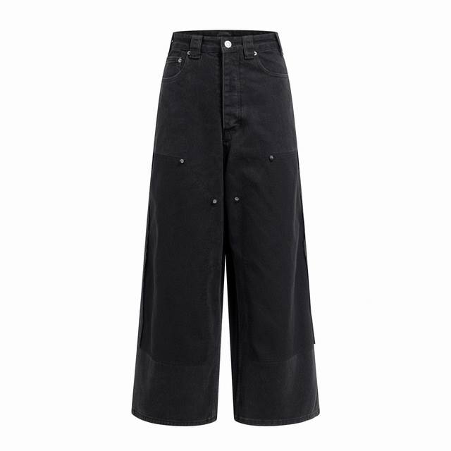 Balenciaga Off patch woodcut charcoal black jeans Spot Xs SML DDD