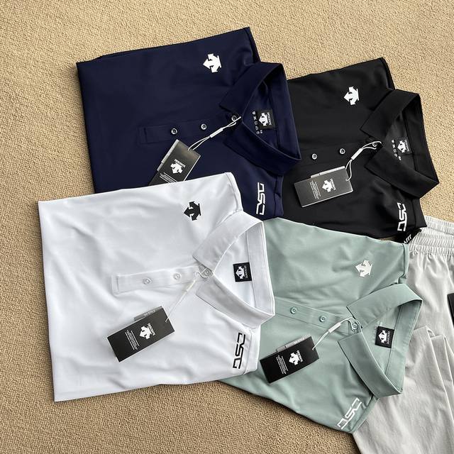 Dst Descente seamless ice silk casual business Polo fabric is skin-friendly and