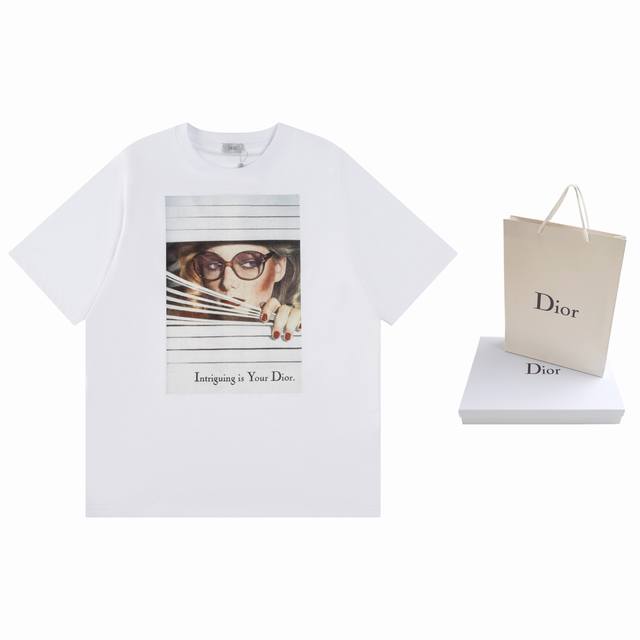 Top version. Official website quality Dior Dior portrait magazine print short-sl
