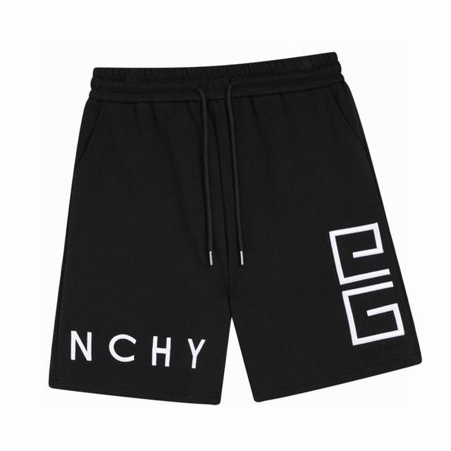 Givenchy Summer new style, letter logo embroidered casual shorts, made of 360g