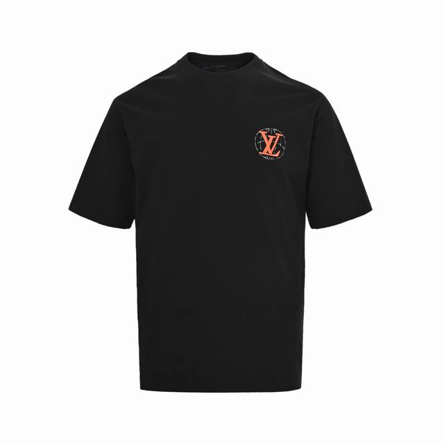 Louis Vuitton 25Ss Earth Letter Logo Embroidered Short Sleeves The fabric is mad