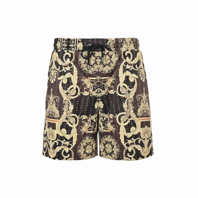 Versace Versace printed beach shorts Finely crafted woven fabric, custom hardwar