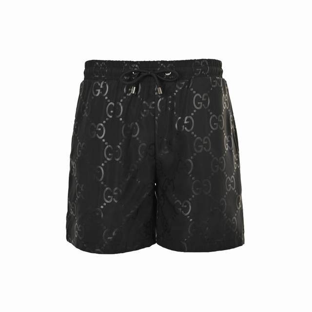 Gucci 25Ss Gg full print beach shorts Fine craft woven fabric, custom hardware,