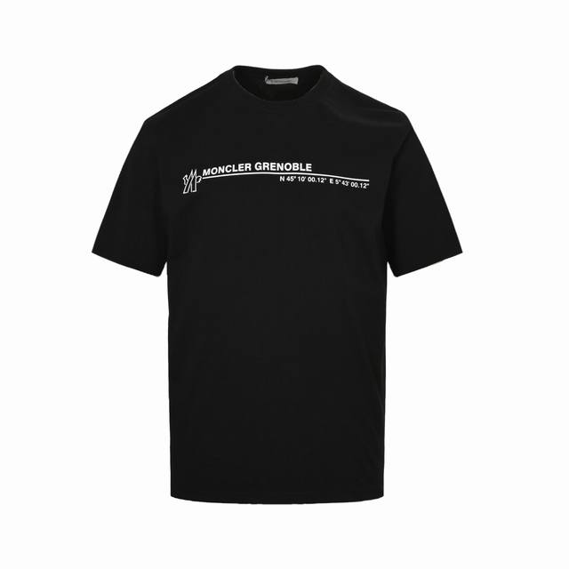 Moncler 25Ss coordinate letter printed short sleeves The fabric is made of 32 wo