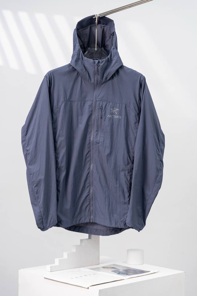 Stratus Gray Arcteryx Squamish Hoody Lightweight Windshell Hooded Casual Thin J