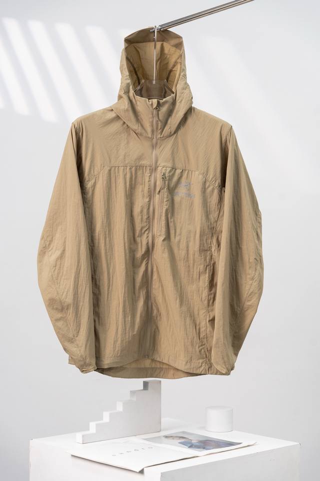 Haomiang Gray Arcteryx Squamish Hoody Lightweight Windshell Hooded Casual Thin J